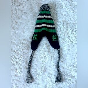 University of North Dakota Knit Earflaps Hat Colosseum With Tassel Tie